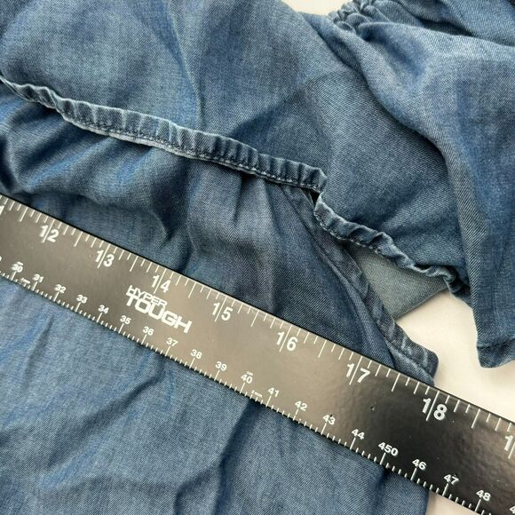 TOMMY‎ BAHAMA | Size Small Off Shoulder Flounce 100% Tencel Denim Dress Pockets - Picture 8 of 8